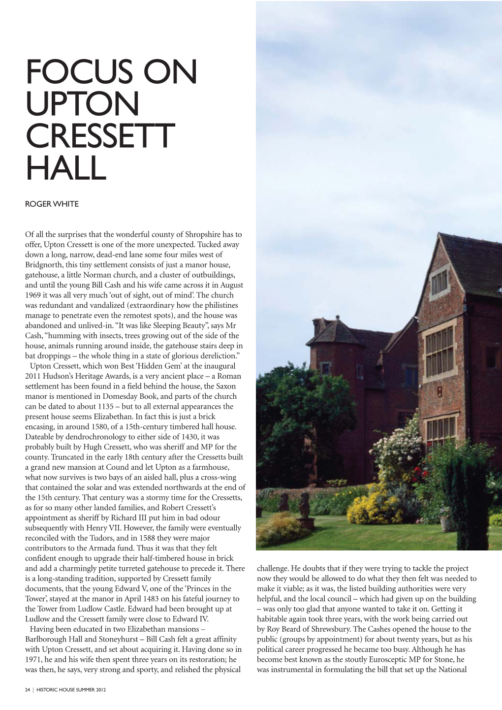 Historic House Magazine (PDF) – Summer 2012