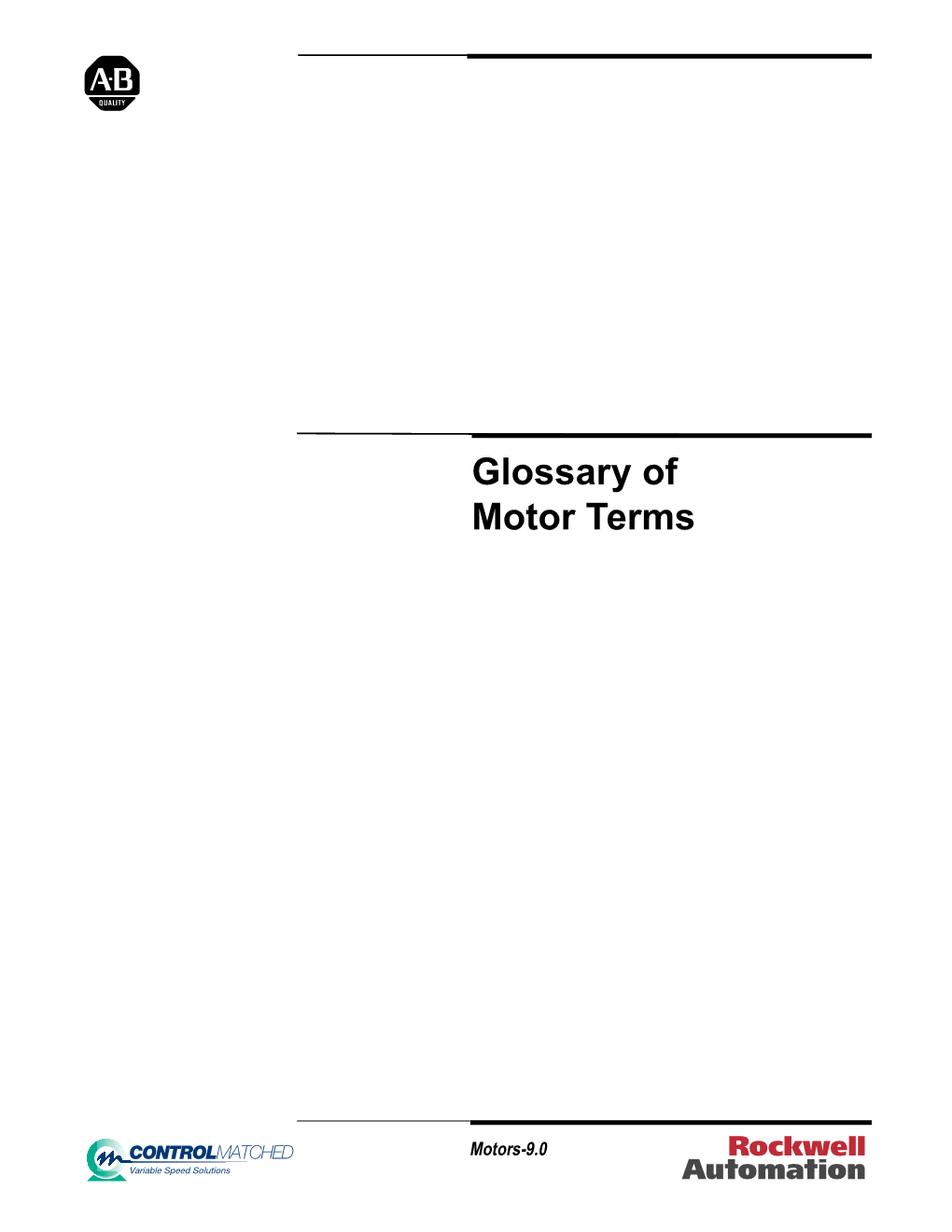 Glossary of Motor Terms