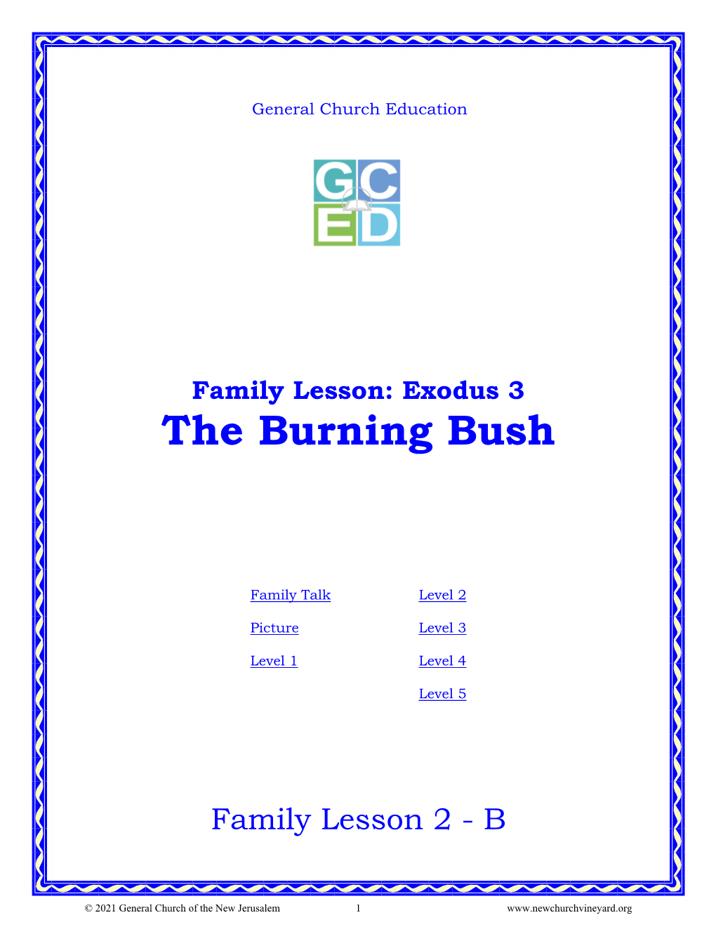 Family Lesson -- Exdous 3 -- the Burning Bush