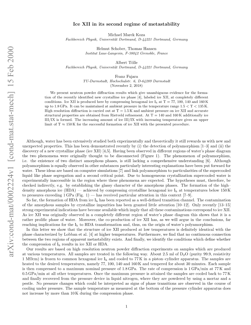 Ice XII in Its Second Regime of Metastability