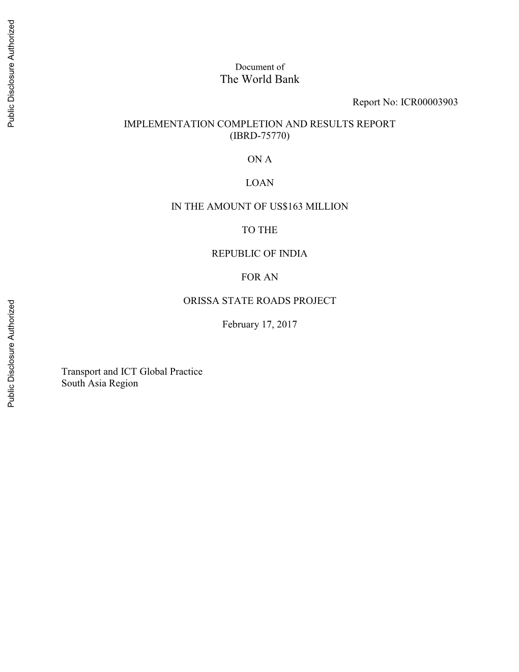 World Bank Document