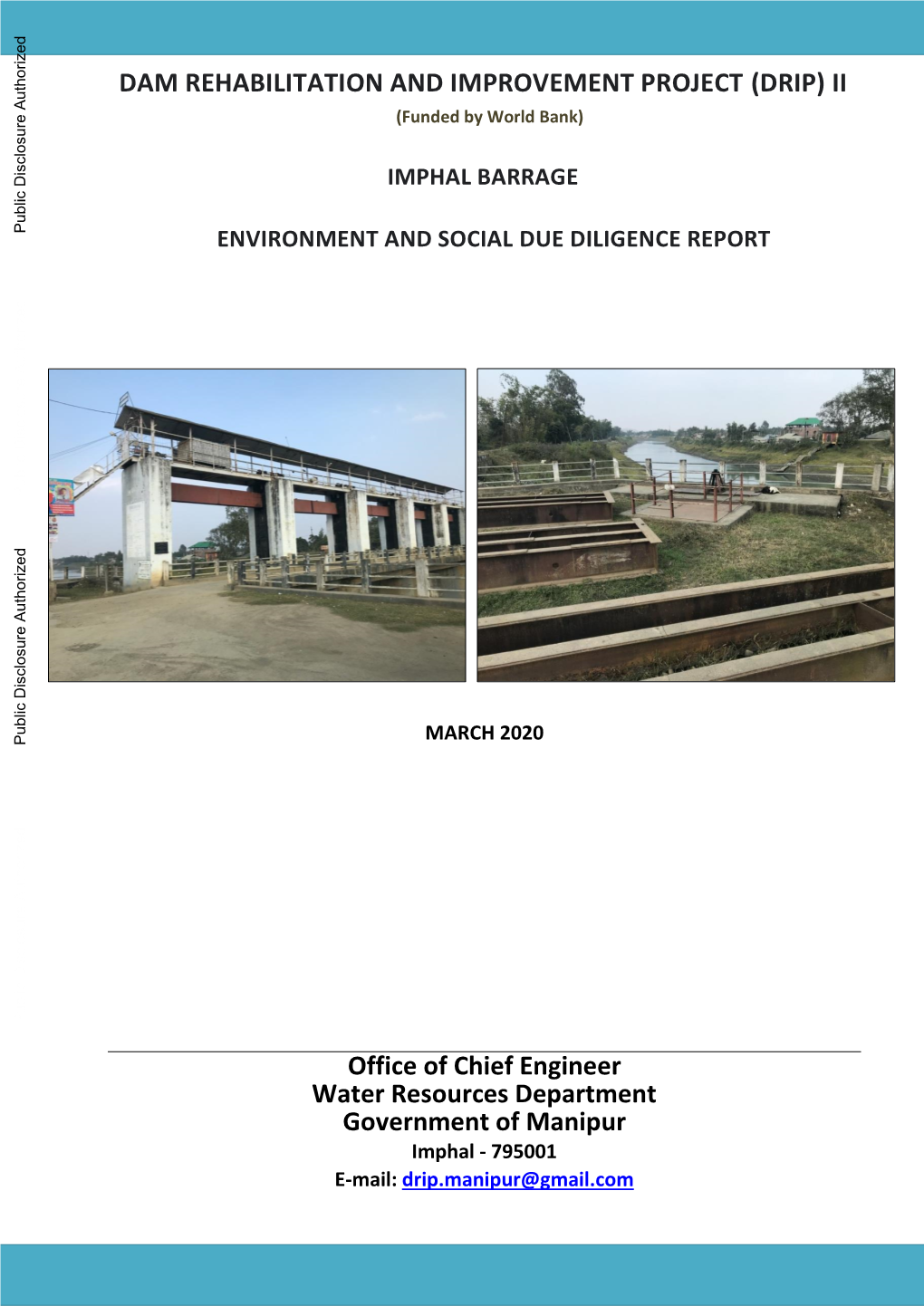 Imphal Barrage Environment and Social Due