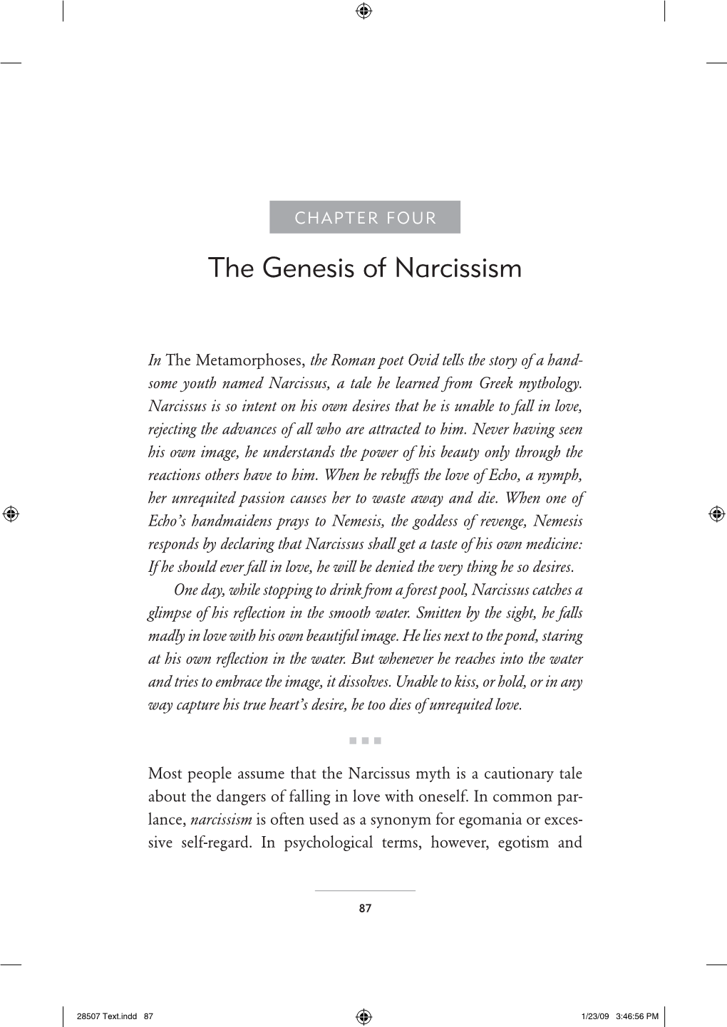 The Genesis of Narcissism