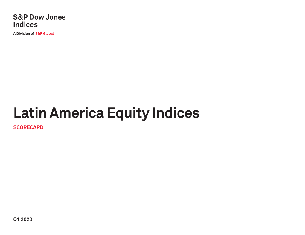 Latin America Equity Indices SCORECARD