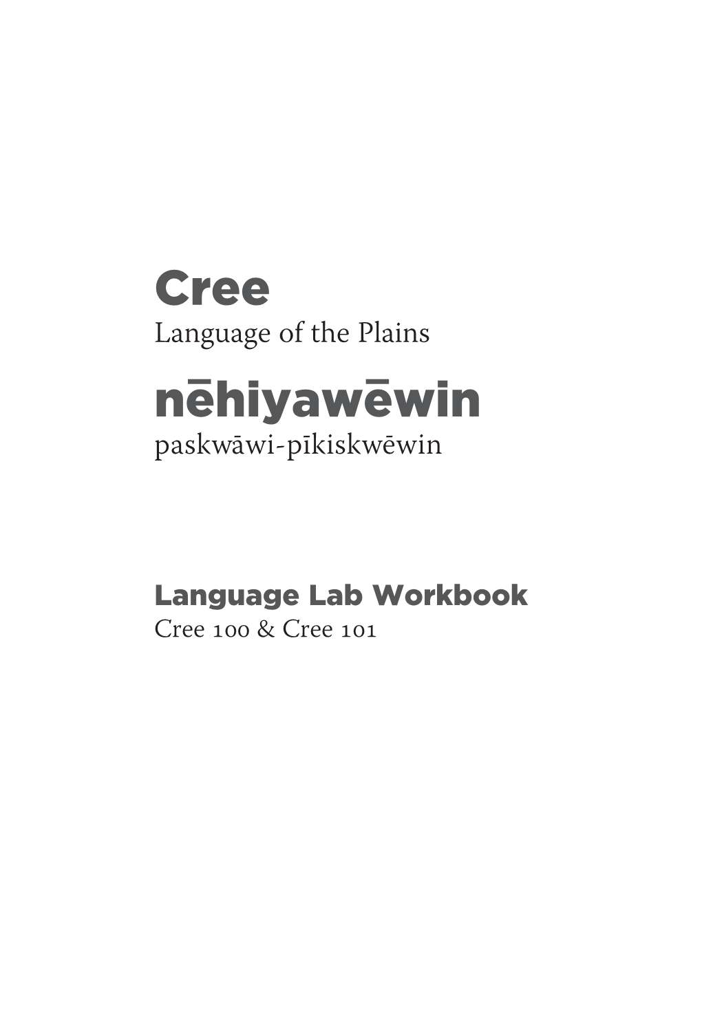 Workbook Cree 100 & Cree 101