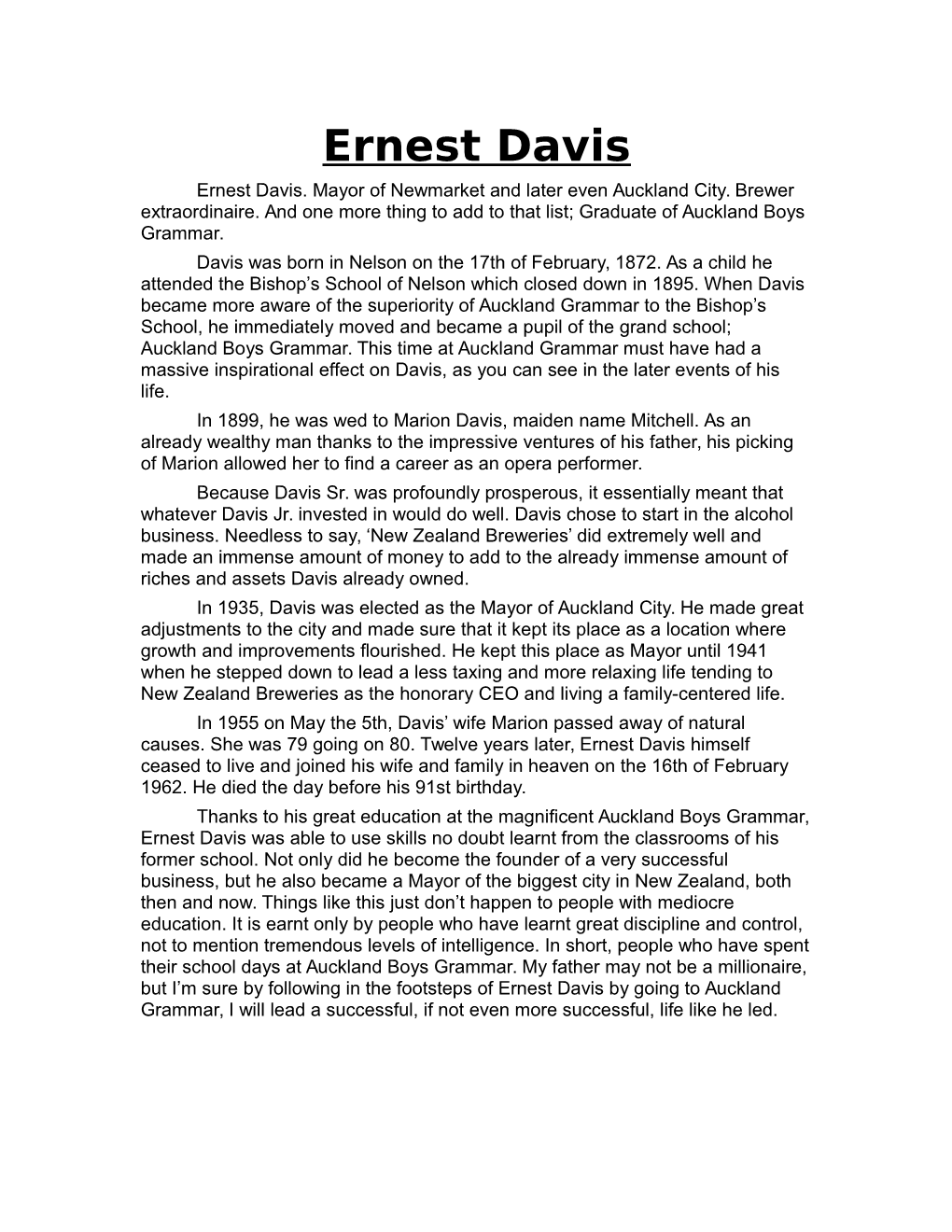 Ernest Davis Ernest Davis