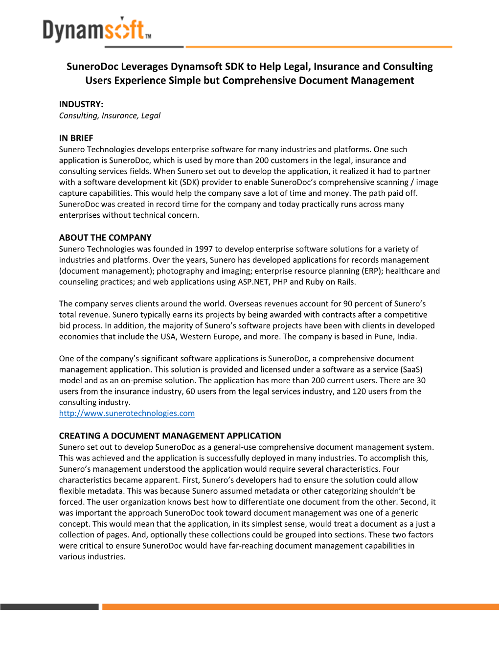 Sunerodoc Leverages Dynamsoft SDK to Help Legal, Insurance and Consulting Users Experience Simple but Comprehensive Document Management