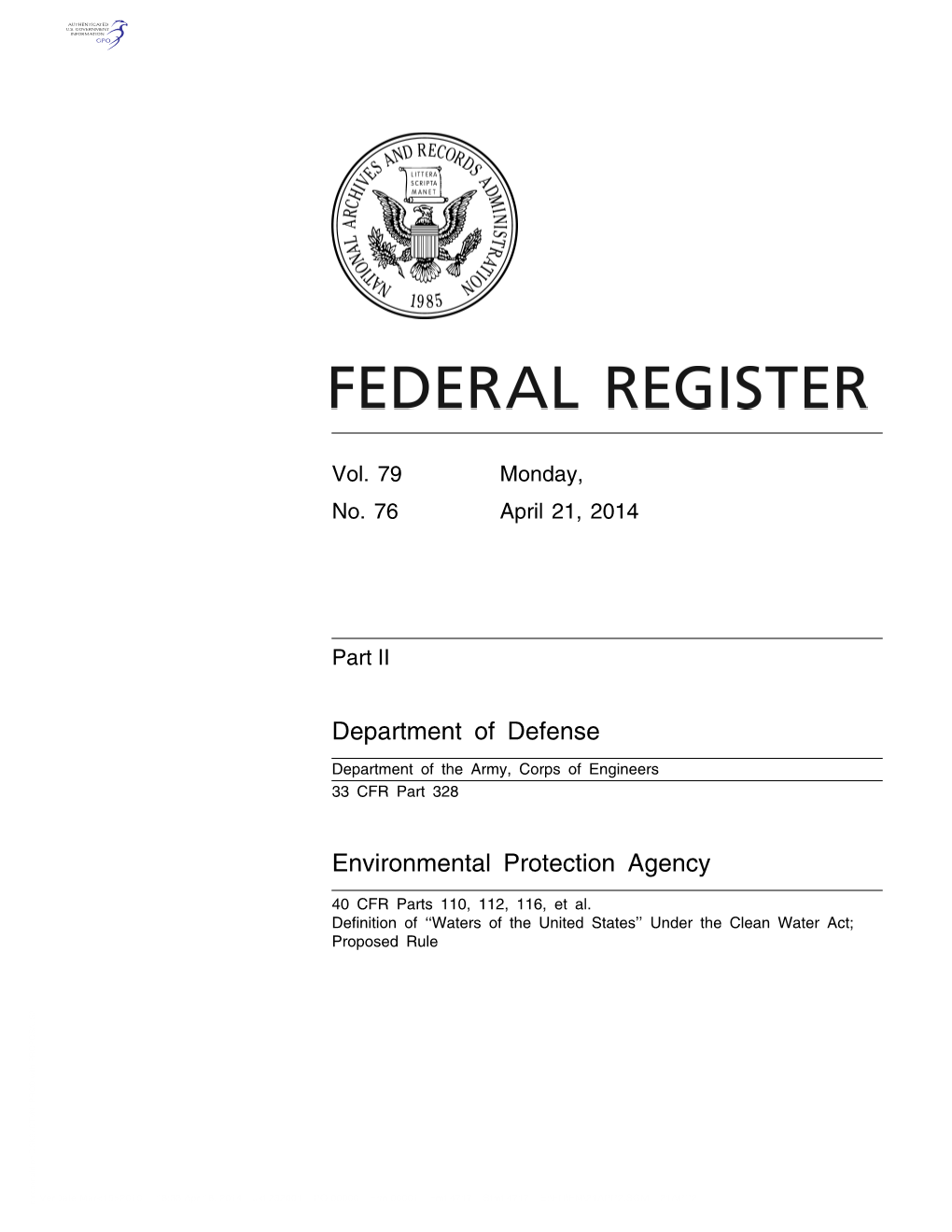 Federal Register / Vol