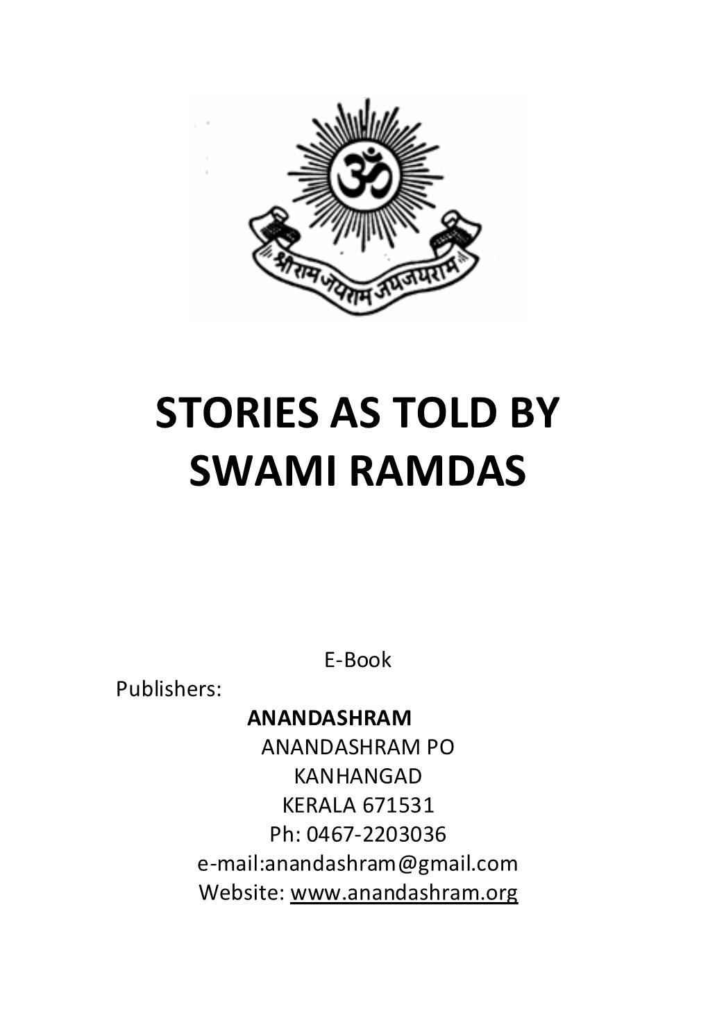 Stories As Told by Swami Ramdas