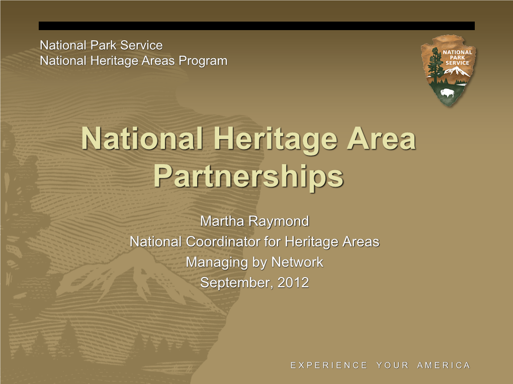 National Heritage Area Partnerships