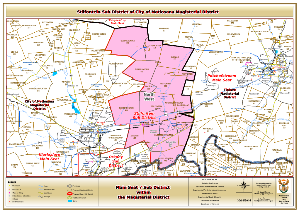 Stilfontein Sub District of City of Matlosana Magisterial District