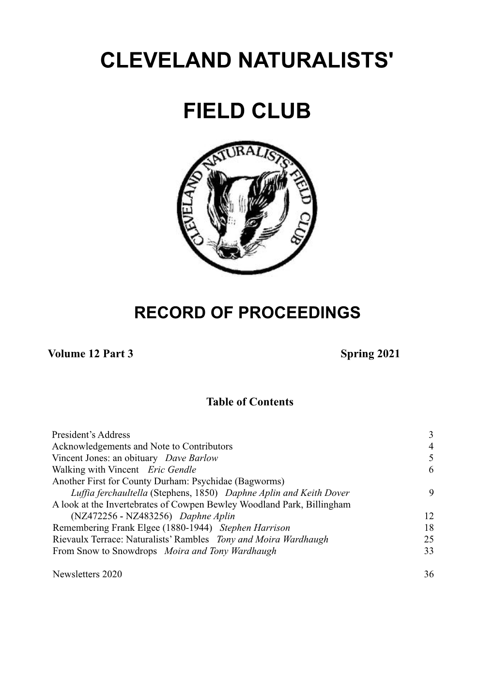 Proceedings 2021