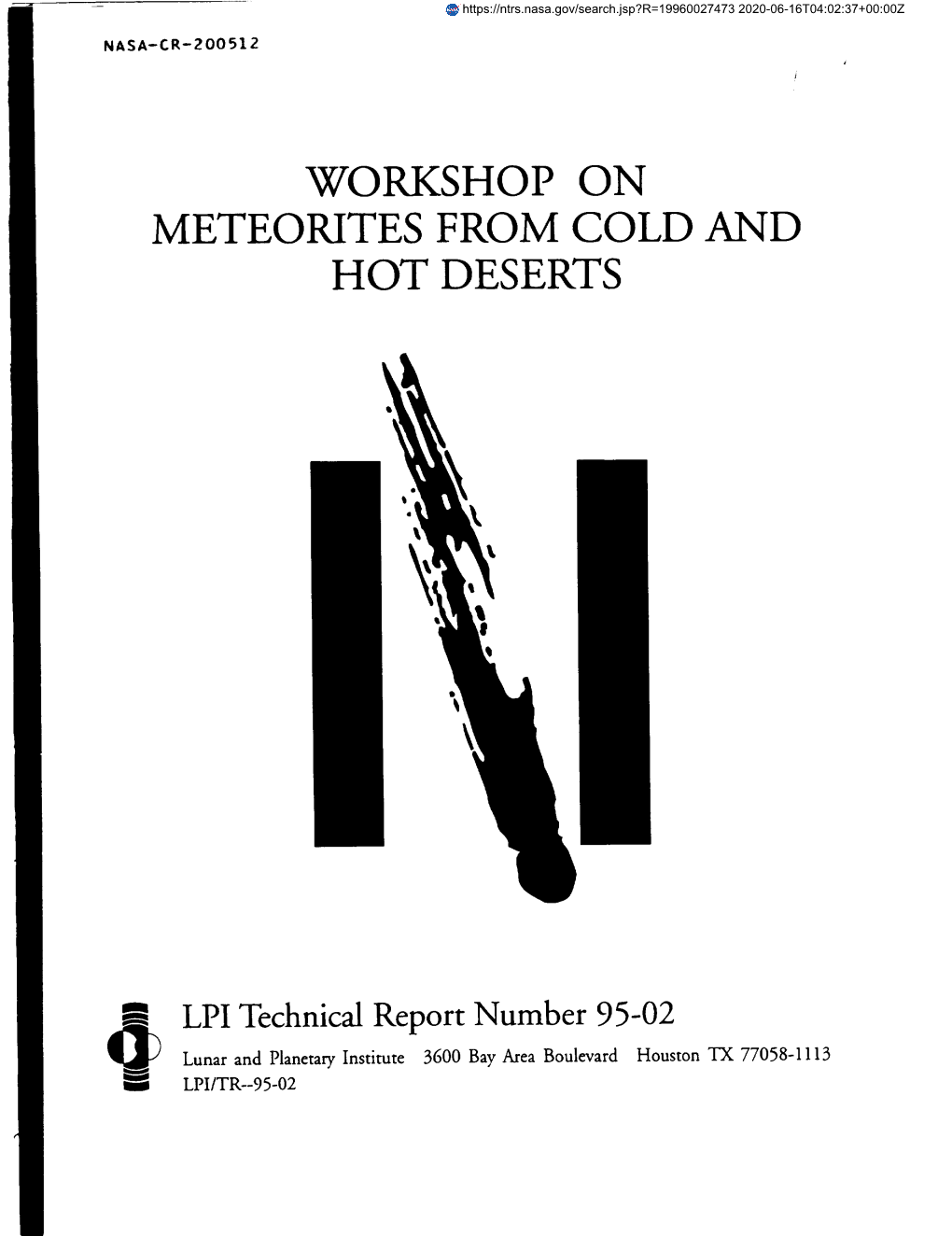 Workshop on Meteorites from Cold and Hot Deserts