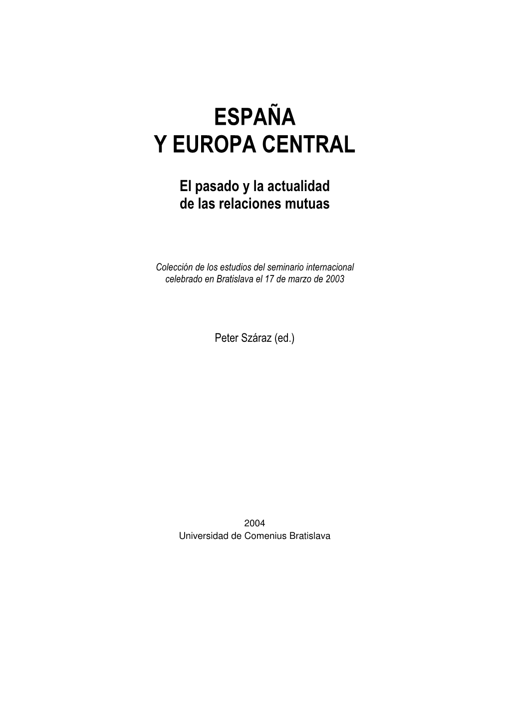 España Y Europa Central