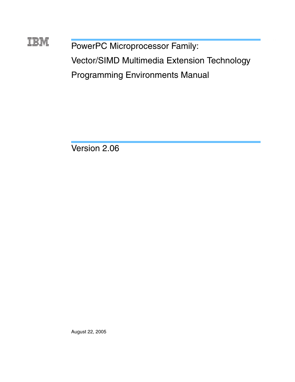 Vector/SIMD Multimedia Extension Technology Programming Environments Manual