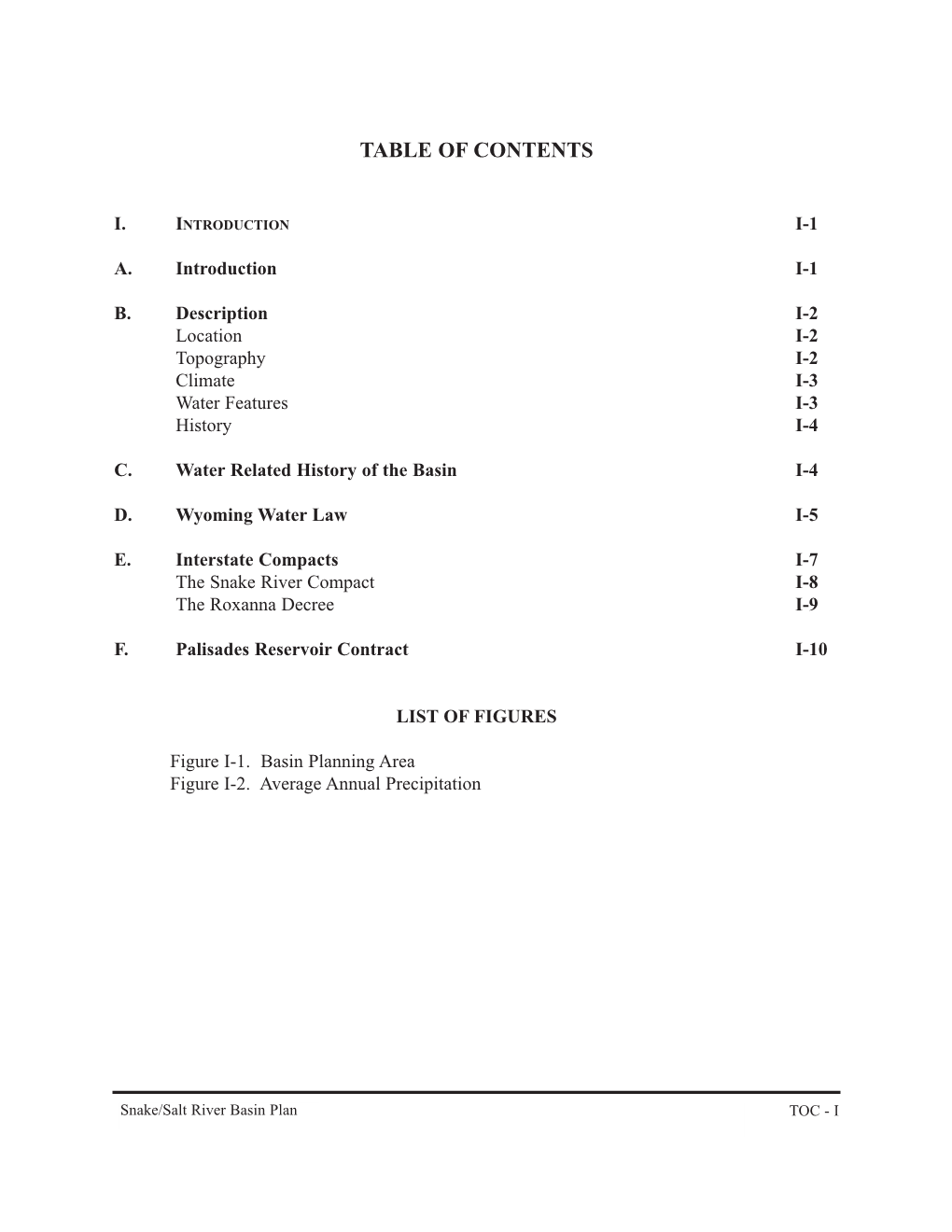 Table of Contents