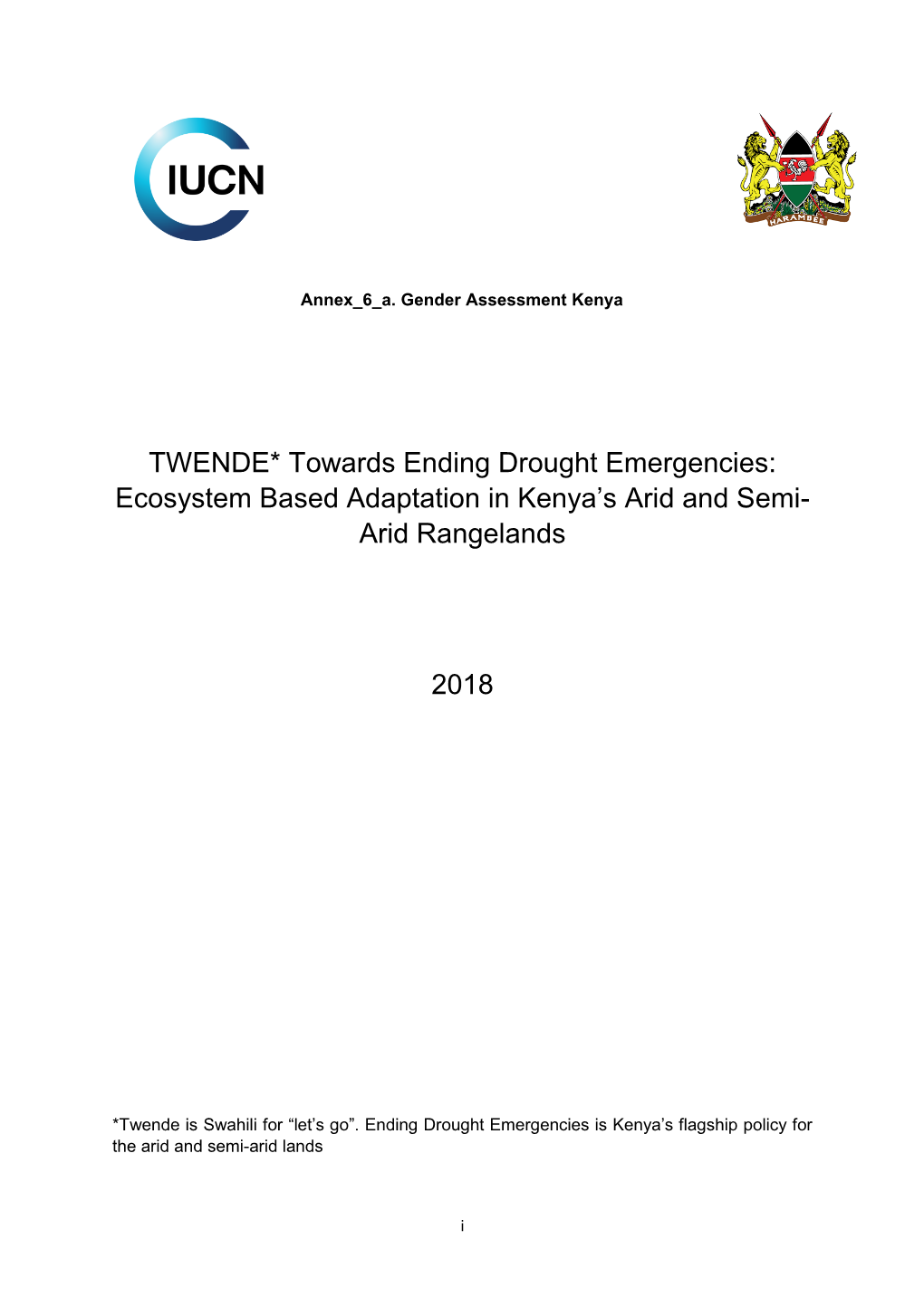 Ecosystem Based Adaptation in Kenya's Arid and Semi