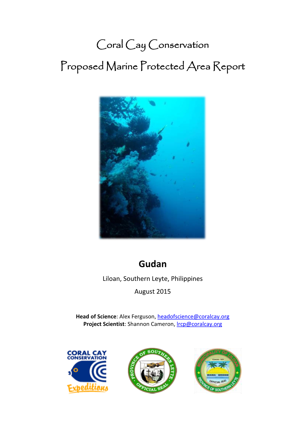 Coral Cay Conservation Proposed Marine Protected Area Report Gudan
