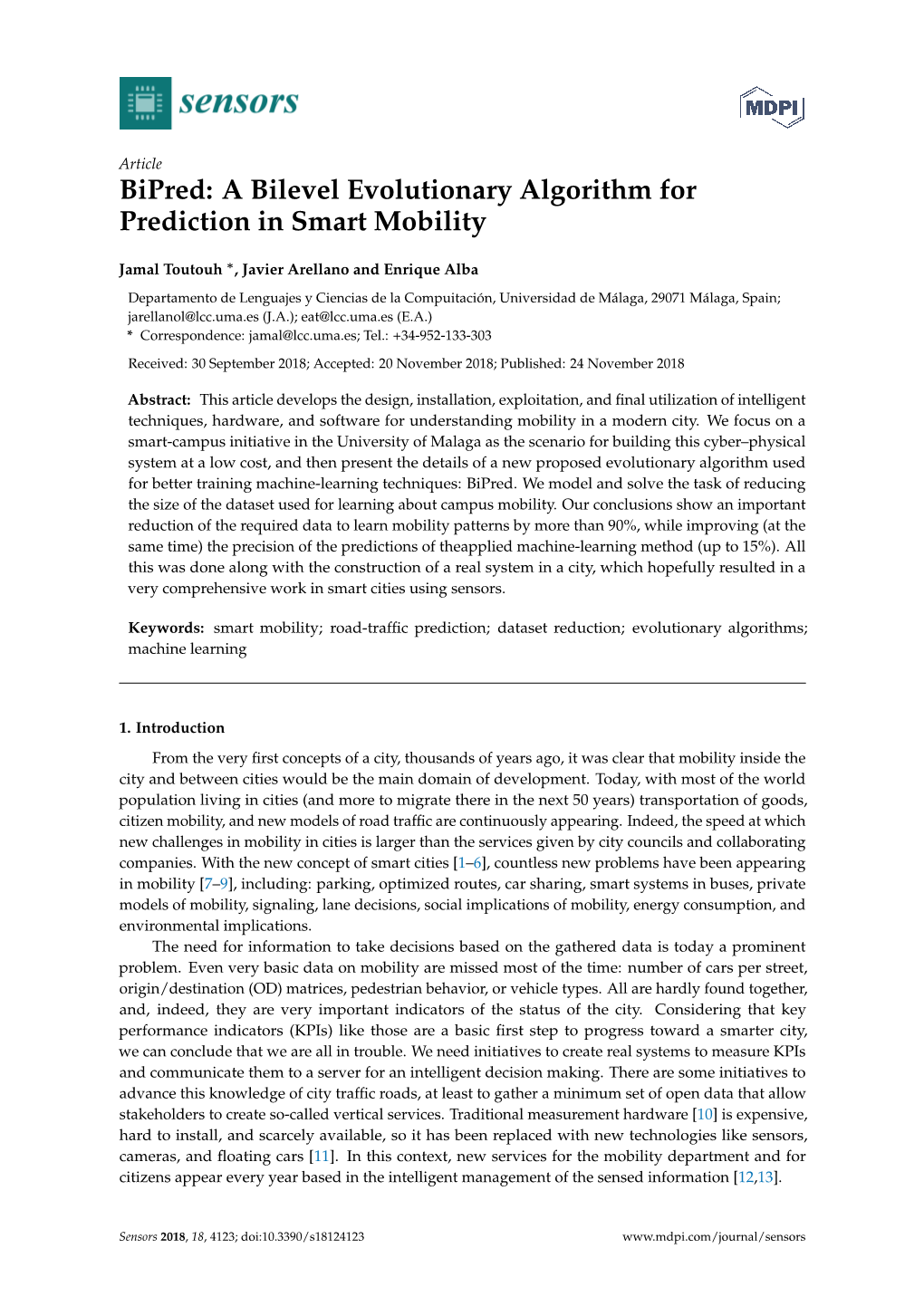 A Bilevel Evolutionary Algorithm for Prediction in Smart Mobility