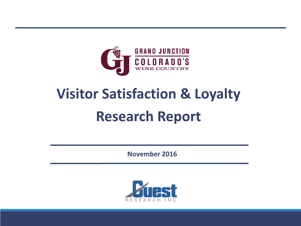 2016 Guest Research Visitor Satisfaction