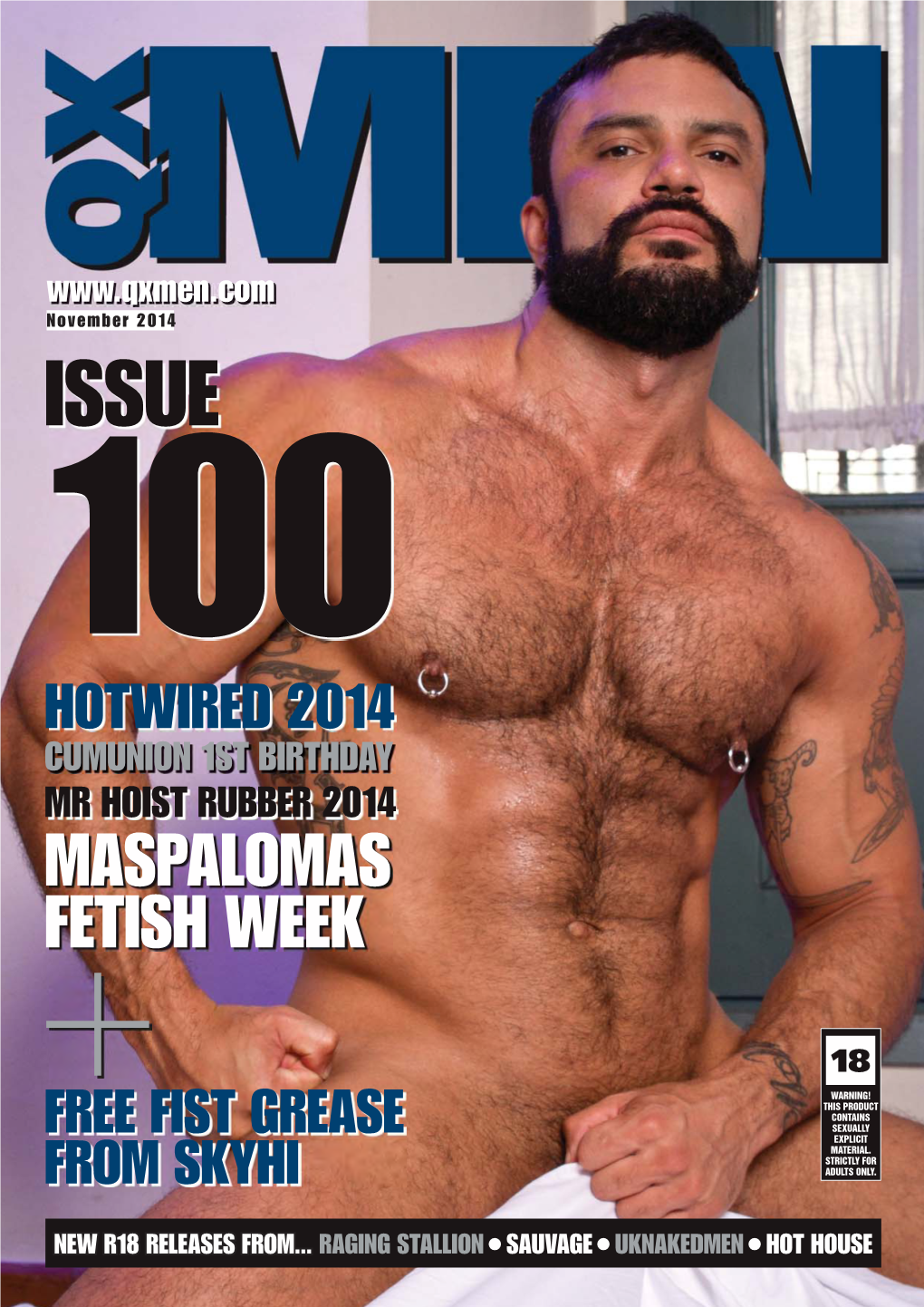 Qxmen.Com November 2014 100ISSUE HOTWIRED 2014 CUMUNION 1ST BIRTHDAY MR HOIST RUBBER 2014 MASPALOMAS FETISH WEEK