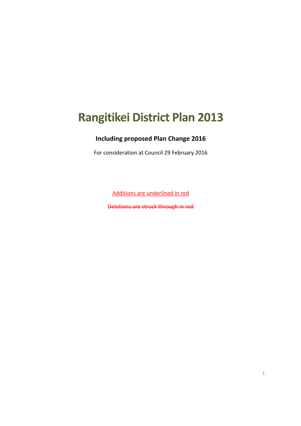 Proposed Changes to the Distrct Plan 2013