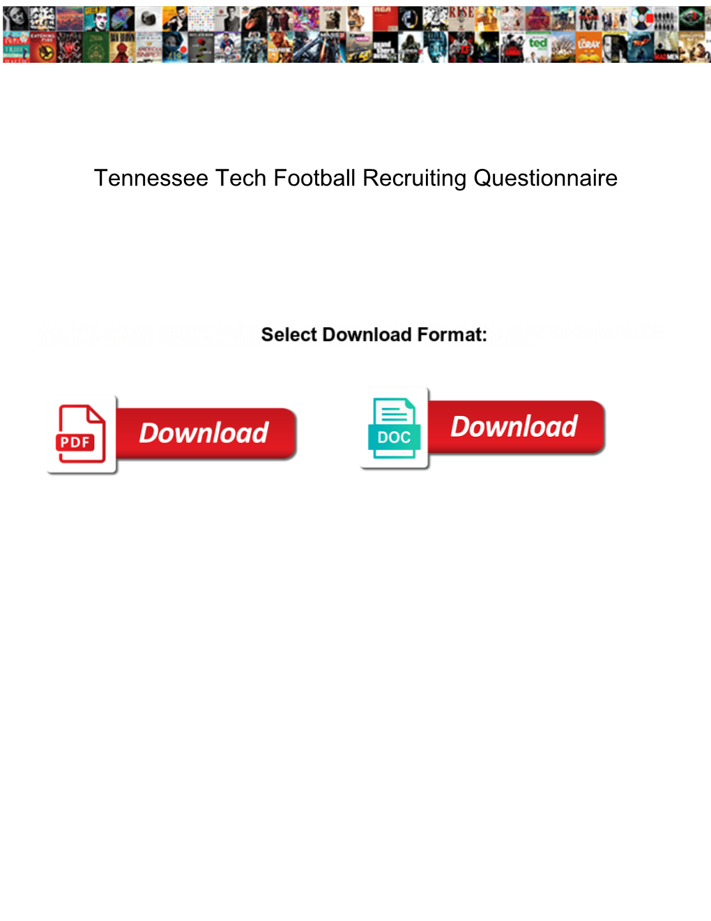 Tennessee Tech Football Recruiting Questionnaire