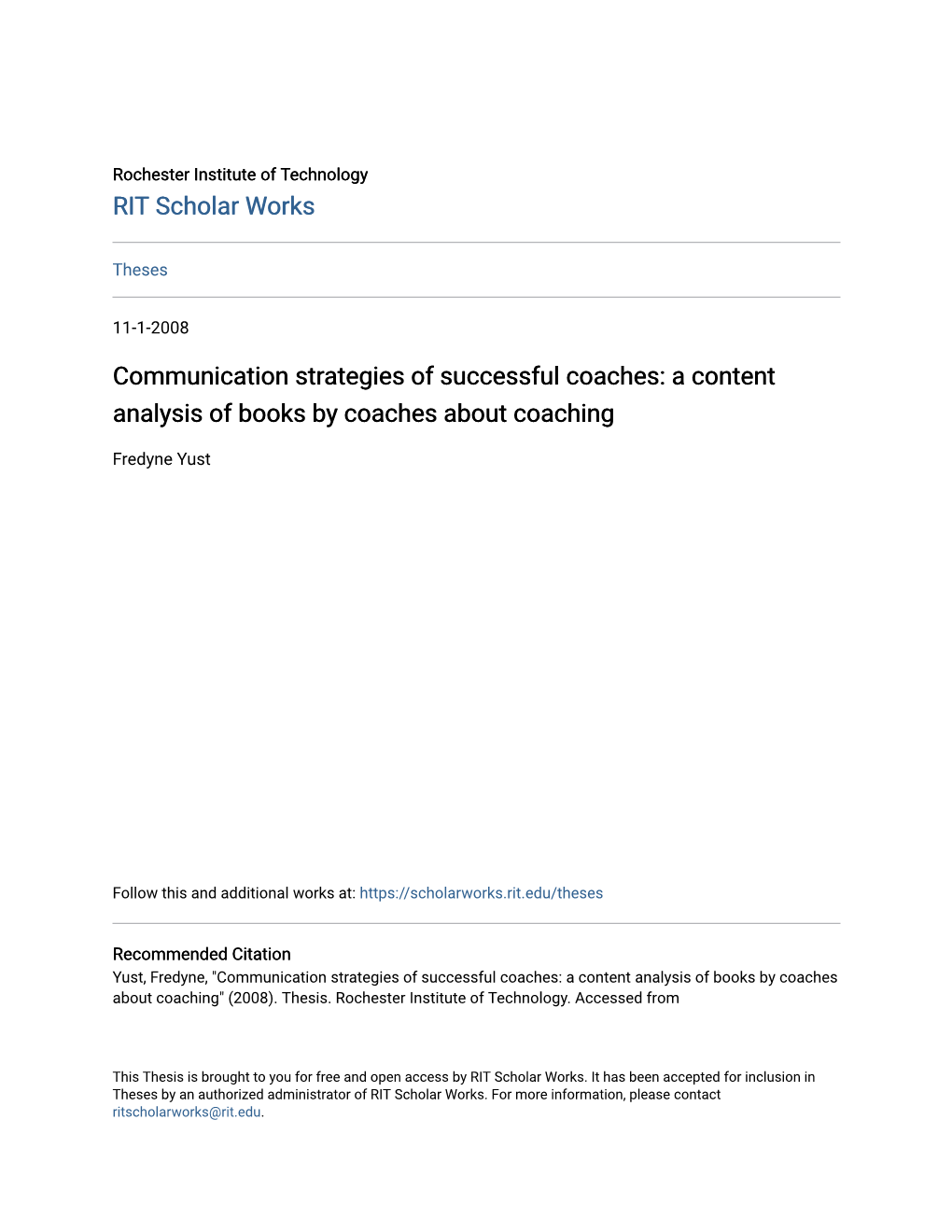 Communication Strategies of Successful Coaches: a Content Analysis of Books by Coaches About Coaching