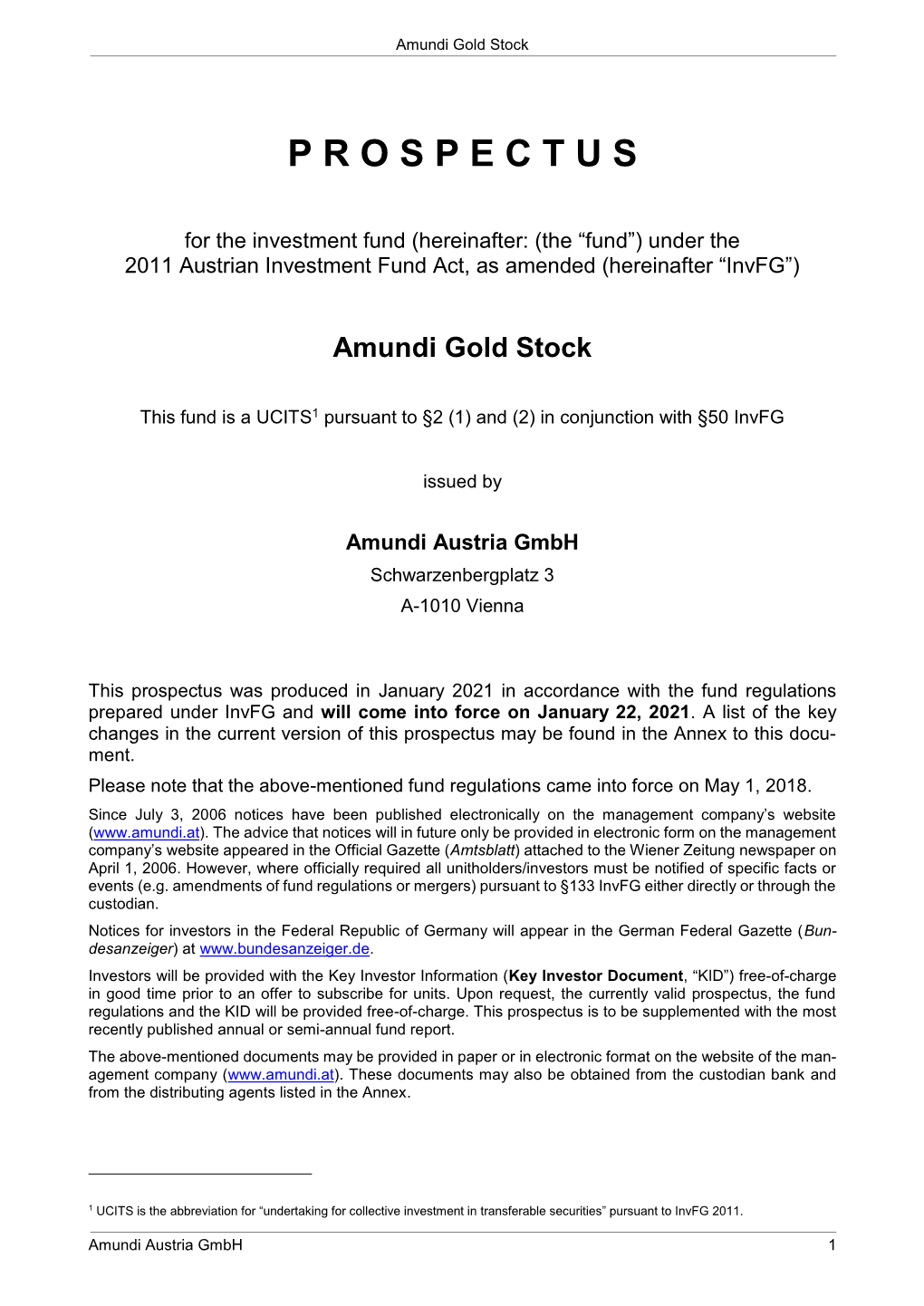 Amundi Gold Stock