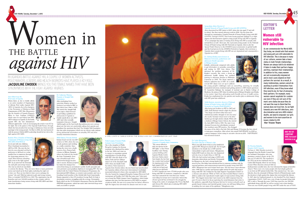 Against Young People Living with HIV in Uganda