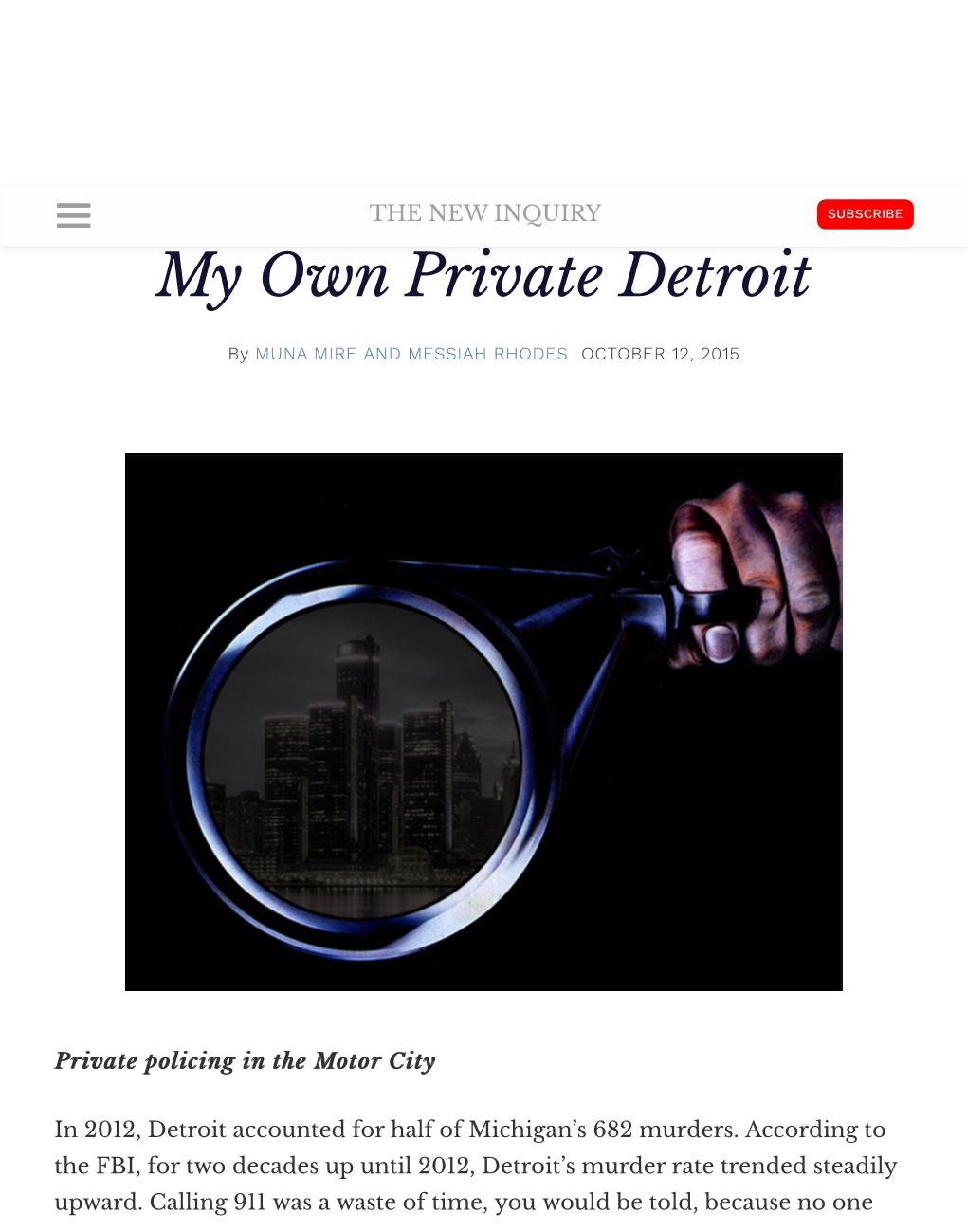 My Own Private Detroit