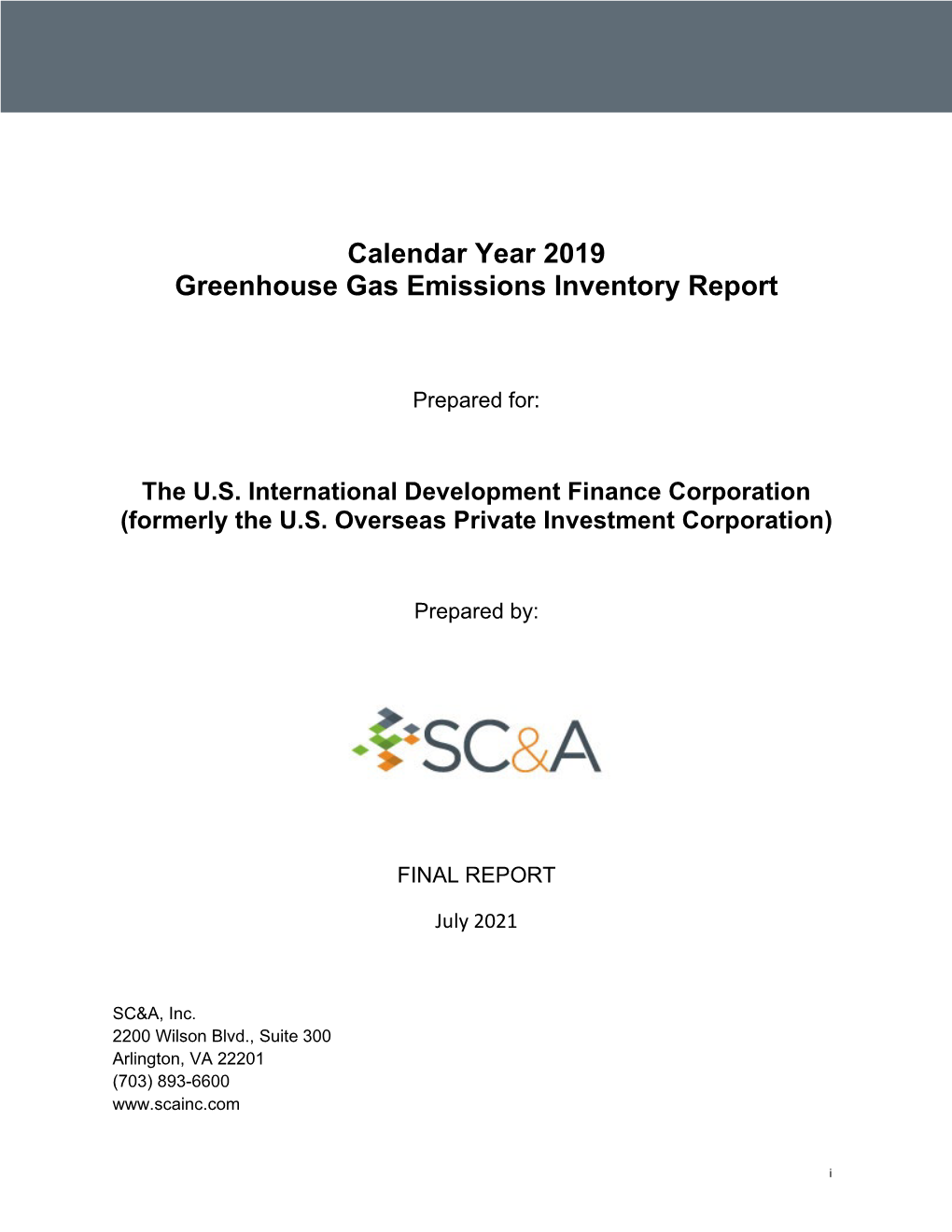 2019 Emissions Inventory Report