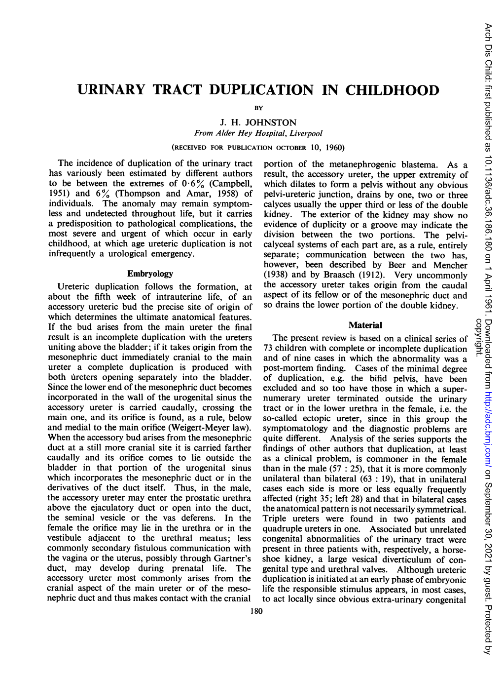 Urinary Tract Duplication in Childhood by J