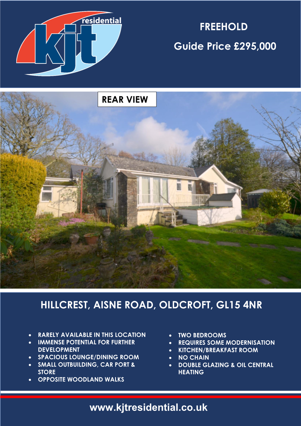 FREEHOLD Guide Price £295,000 HILLCREST, AISNE ROAD