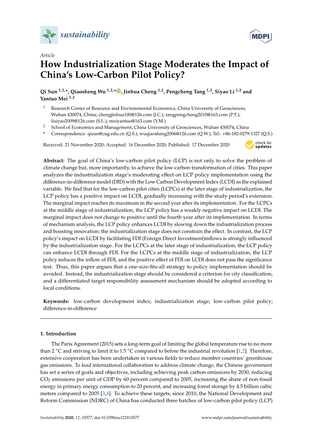 How Industrialization Stage Moderates the Impact of China's