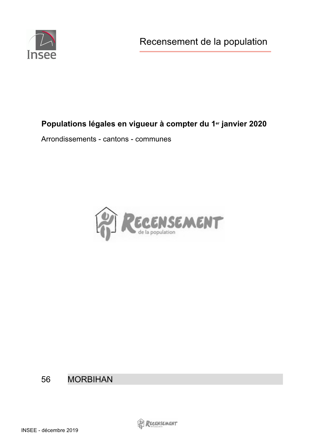 Populations Légales En Vigueur À Compter Du 1Er Janvier 2020