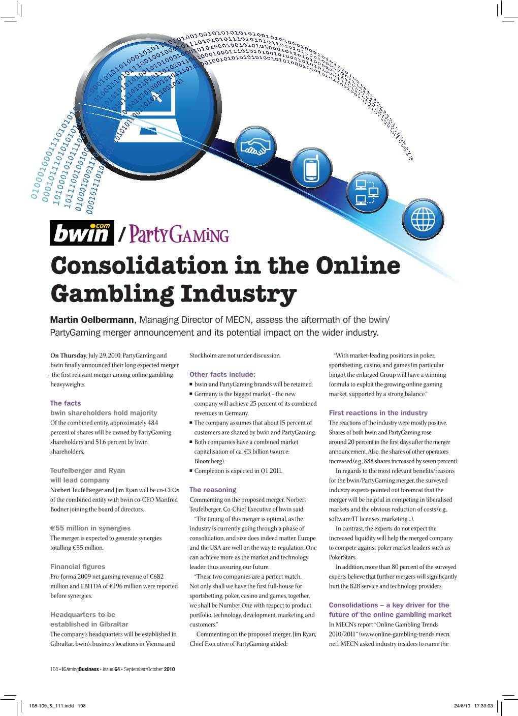 Consolidation in the Online Gambling Industry