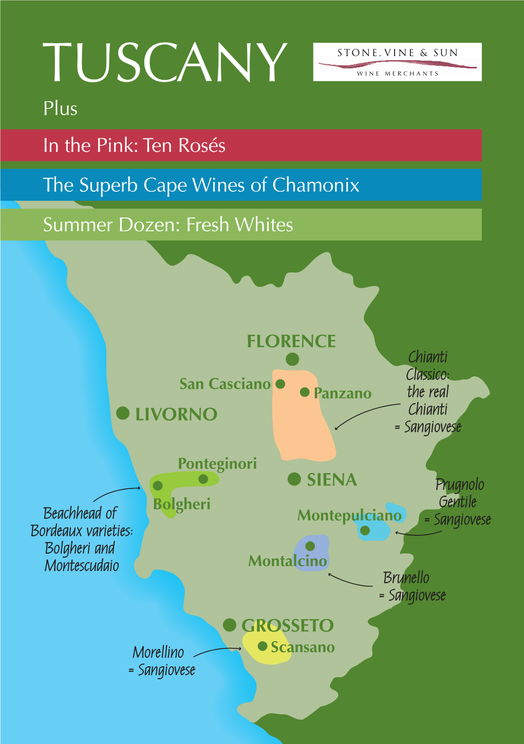 TUSCANY Plus in the Pink: Ten Rosés the Superb Cape Wines of Chamonix Summer Dozen: Fresh Whites