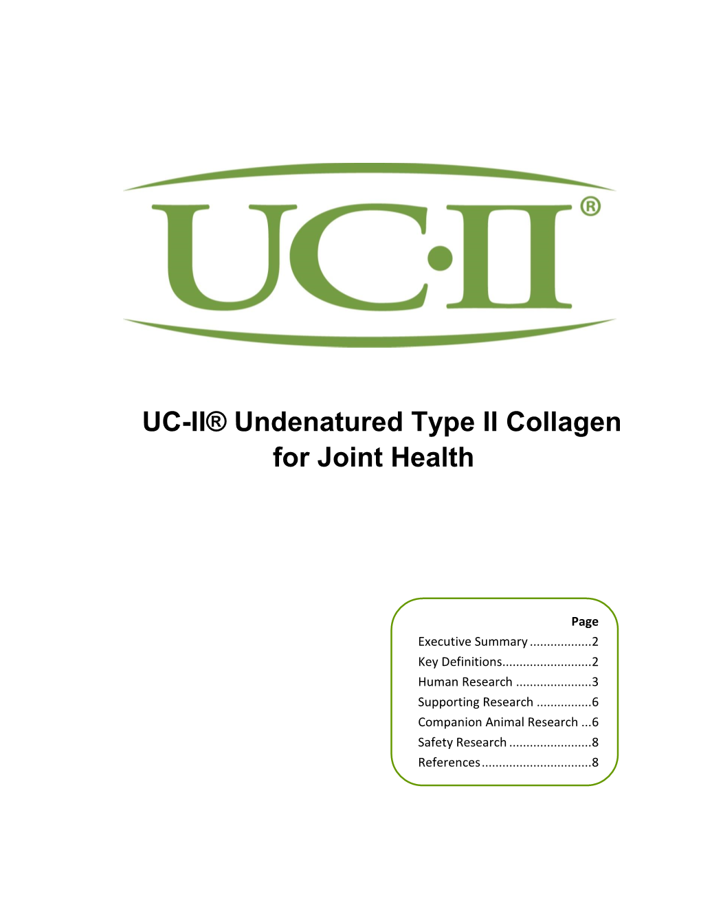 UC-II® Undenatured Type II Collagen for Joint Health