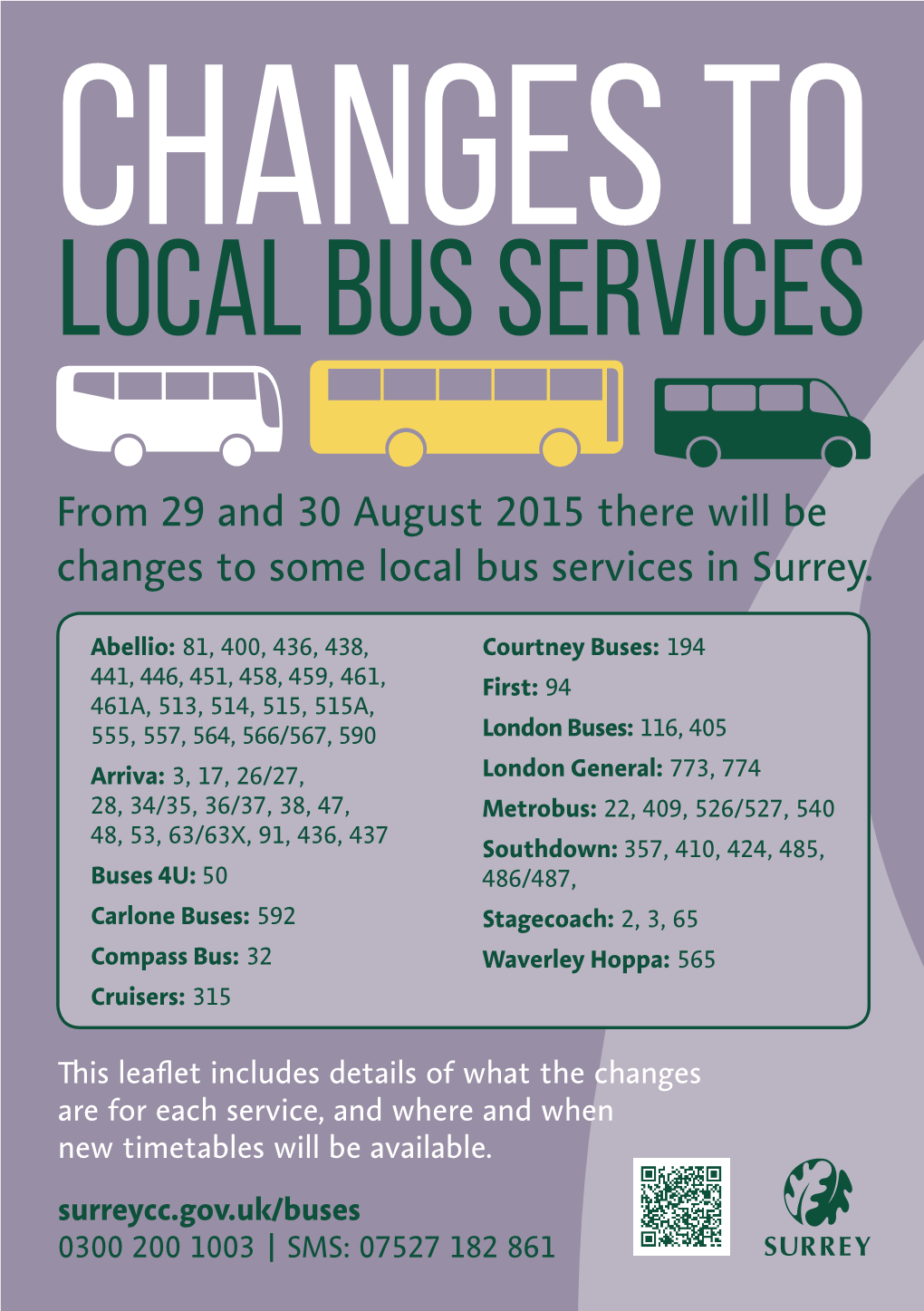 Changes to Local Bus Services