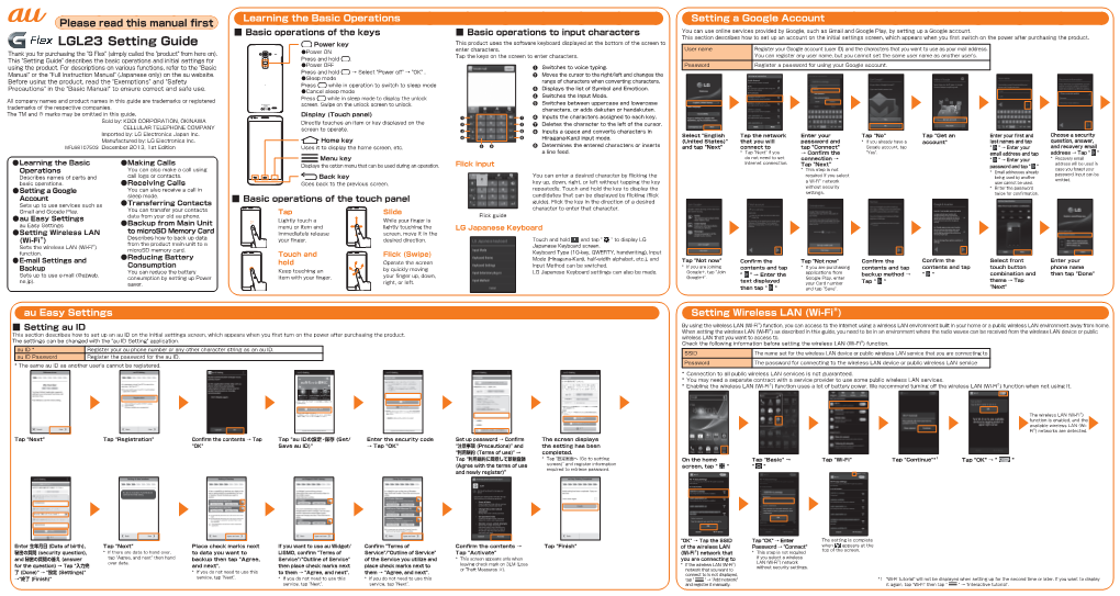 LGL23 Setting Guide