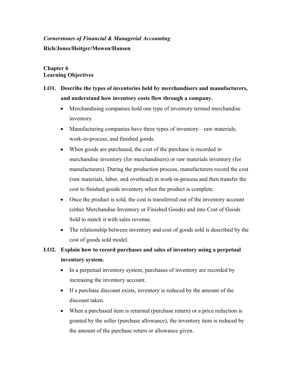 Cornerstones of Financial & Managerial Accounting