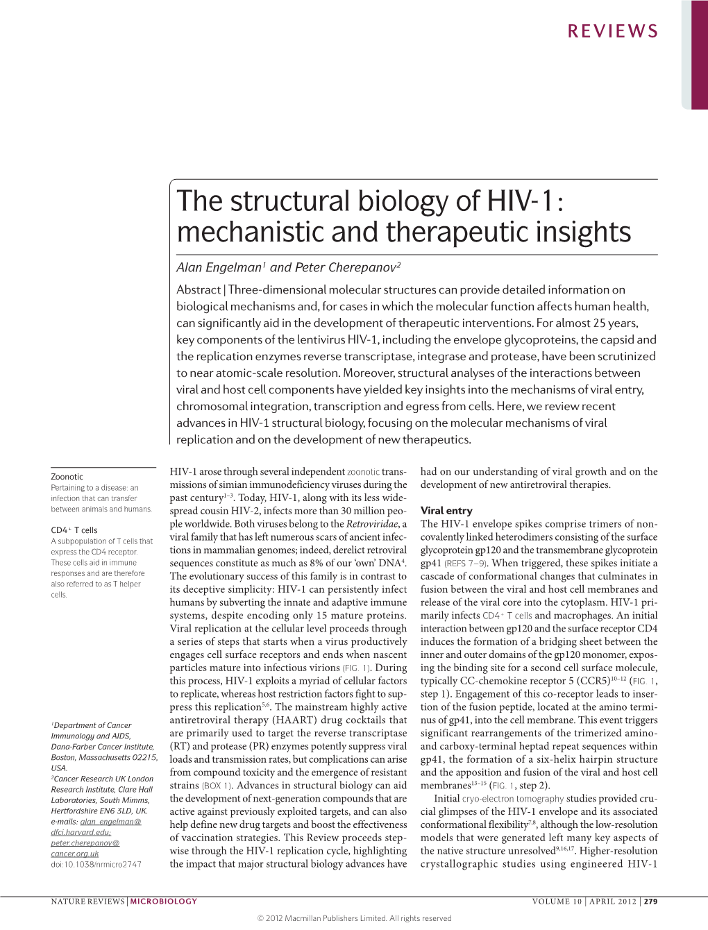 The Structural Biology of HIV-1: Mechanistic and Therapeutic Insights