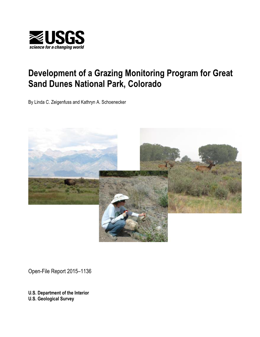 Development of a Grazing Monitoring Program for Great Sand Dunes National Park, Colorado