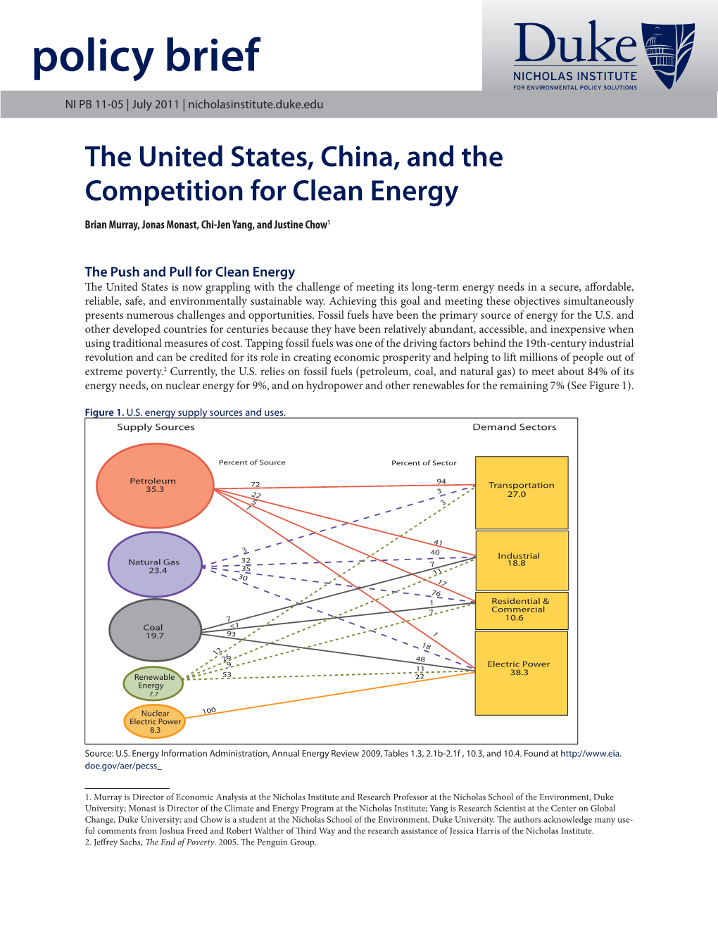 The United States, China, and the Competition for Clean Energy