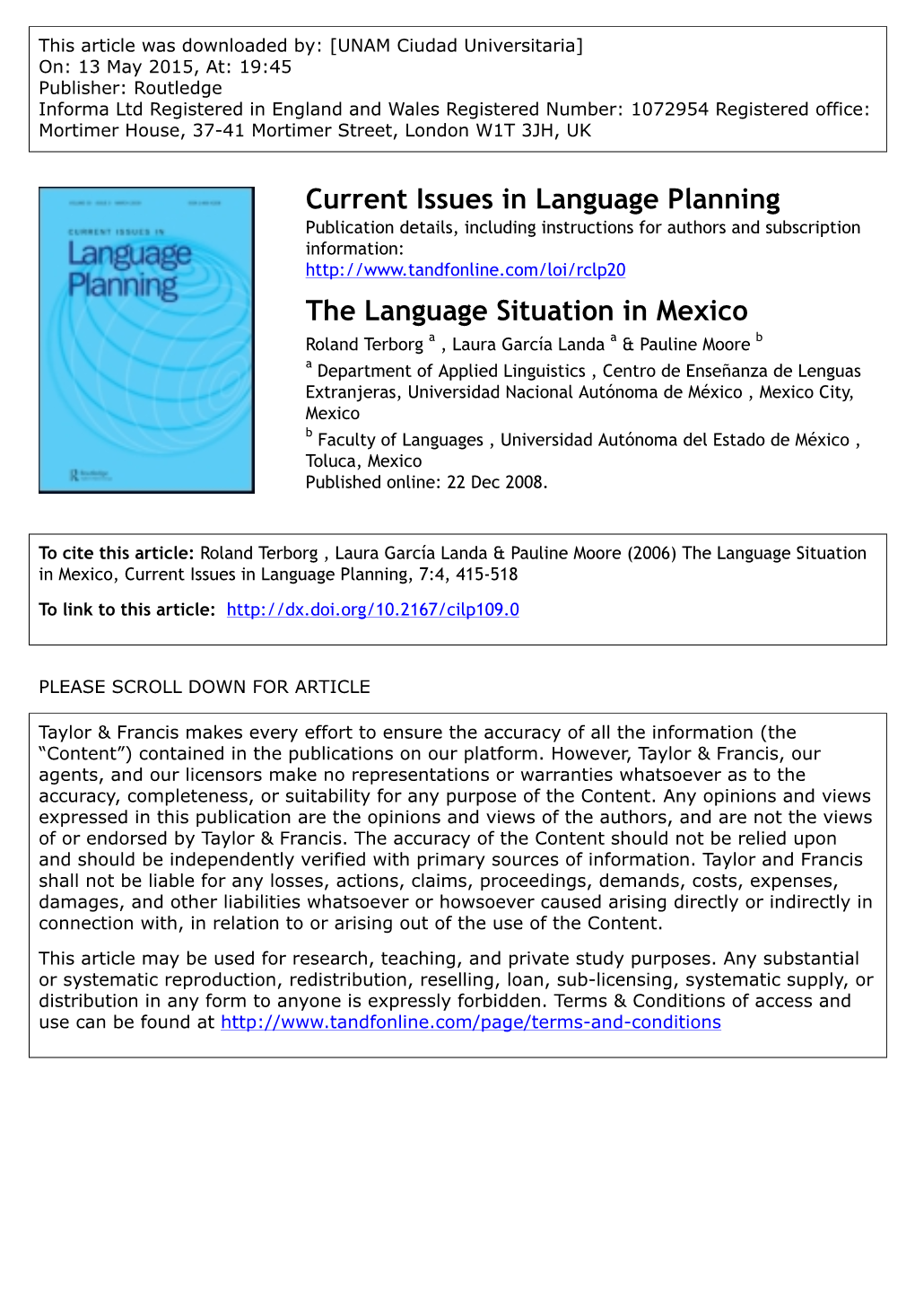 The Language Situation in Mexico