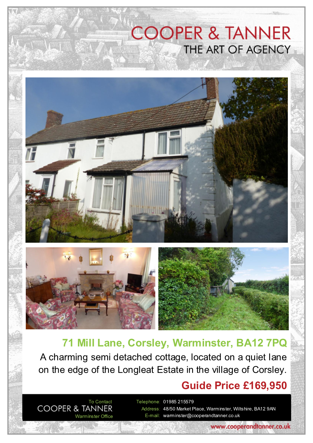 71 Mill Lane, Corsley, Warminster, BA12 7PQ Guide Price £169,950