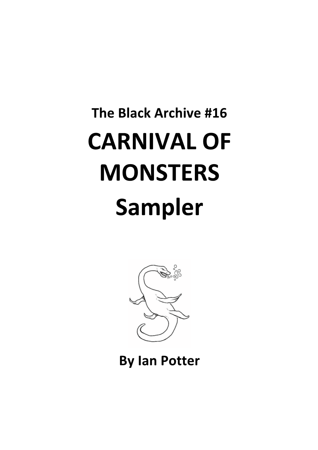 CARNIVAL of MONSTERS Sampler