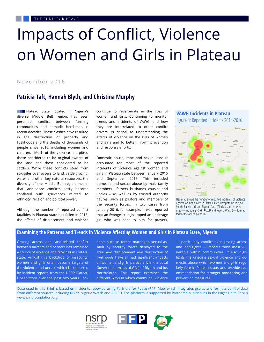 Impacts of Conflict, Violence on Women and Girls in Plateau