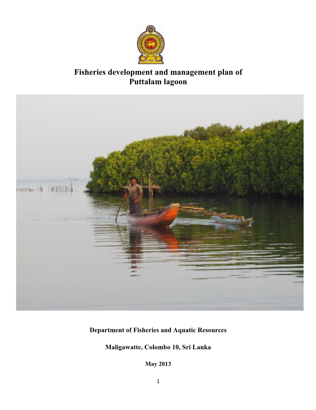 Fisheries Development and Management Plan of Puttalam Lagoon